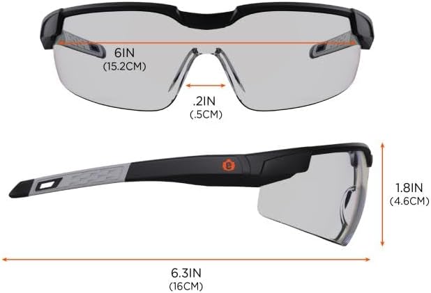 3 Pack of Ergodyne Skullerz Dellenger Anti Fog Safety Glasses with Adjustable Temples, z87 - Smoke, Clear & Indoor/Outdoor Lenses