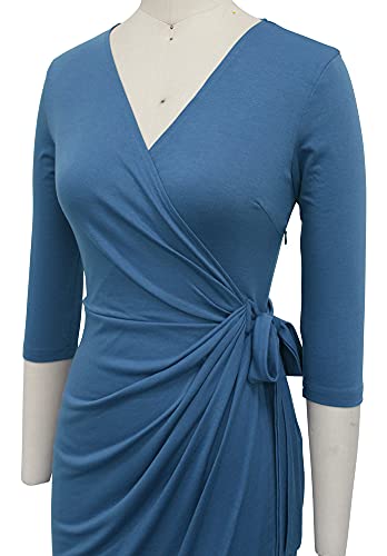 image for Berydress Wedding Guest Dresses for Women Faux Wrap Dresses Sexy V-Nec