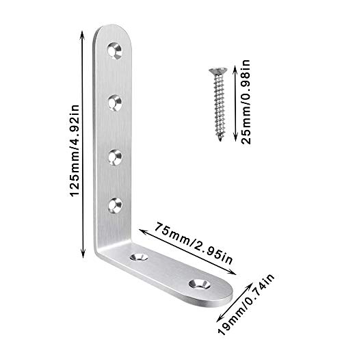 Supporti per Mensole,4 Pezzi Staffe per Mensole in...