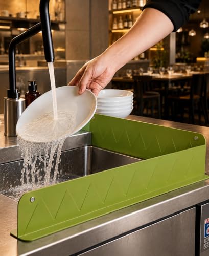 Image of Silicone Sink Splash Guard 48cm - Flexible Sink Water Stopper Strip for Kitchen Slab & Bathroom Basin, Easy to Clean Cut-to-Fit Edge Protector (Buy 2 get 1 Free)