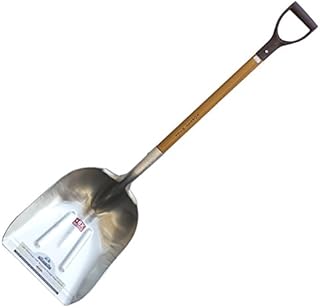 FOREST HILL Manufacturing Heavy Duty Super Tuff Aluminum Straight Edge Scoop Shovel (.125 Thick Aluminum, 52-Inch)