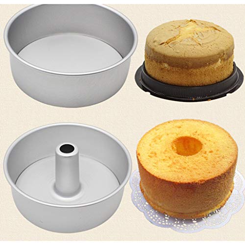Baoblaze Conjunto de 3 Peças de Bolo de Alimentos de Anjo Alumínio Antiaderente Redondo Bolo de Chif