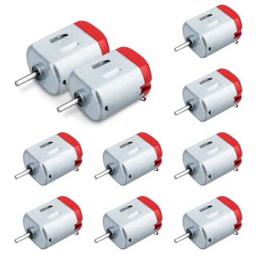 Innfeeltech 10 st mikro-DC-motor liten DC-motor Mricor 130 DC 3 V 5 V 23000 varv/min för gör-det-själv-leksaker och vetenskapliga experiment