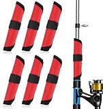 ValueBargain 6Pcs Lure Wrap for Fishing Rod, 5.9 Inch Fishing Lure Covers Bait Gloves for Fishings Hook Protection, Rod Sleeve Guard to Keep Your Gear Safe, Green