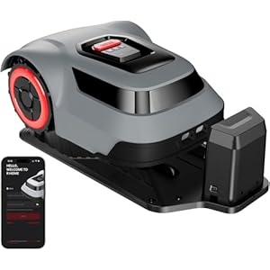 Vozascly Mähroboter Rasenmäher Roboter Akku-Rasenroboter, Kabelbruch Finden Automatisch bis 800 m² Rasenfläche Automatisch Aufladefunktion, mit APP