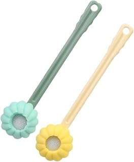 FONDOTIN 2 piezas Cepillo de Ducha para Espalda con Mango Masajeador Corporal Suave para Baño Esponja de Silicona para Tipo de Colores y Verde Diseño Ergonómico para Limpieza y Relajación