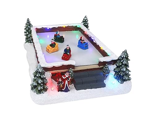 Christmas Village Bumper Cars - Animated Pre-lit Carnival - Musical Snow Village with Moving Bumper Cars - Perfect Addition to Your Christmas Indoor Decorations & Holiday Displays