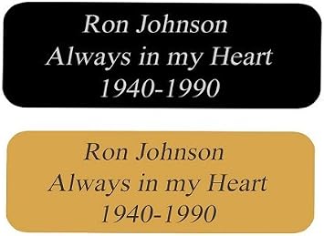 Customized Engraved Brass Name Plate for Cremation Urn, Name Plate for Adult urn for Human Ashes 1 x 3