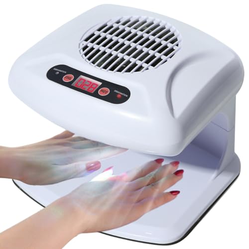 Secador de Uñas de Aire para Manos y Pies Secador de Ventilador de Uñas de Aire de 300w para Esmalte de Uñas Regular con Calor y Frío, Uso Automático