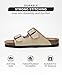 Project Cloud Women's Slide Sandal, Venita, Beige, Genuine Leather, Memory Foam, Cork Footbed, Adjustable Strap, 10 US, Casual, Fashion-Conscious Consumers