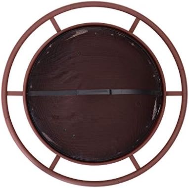 Amazon Basics Moon and Star Round Wood Burning Fire Pit - 32-Inch, Weathered Finish