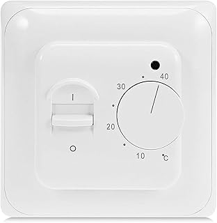 KETOTEK Manual Underfloor Heating Thermostats 220V 16A, Electric Underfloor Heating Controller Mechanical Room Thermostat …