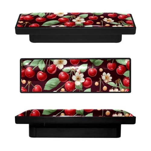 4 Pack 3.6inch Length Black Kitchen Cabinet Knobs Stainless Steel Drawer Knobs Bedroom Dresser Knobs for Men Women Girls, Nursery Knobs