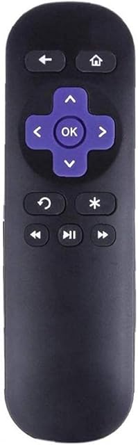 Remote Control TV Remote Controller Replacement Remote Control with Strap Media Box Remote Control TV Accessories Fits Roku Anti-Theft Alarm Supplies