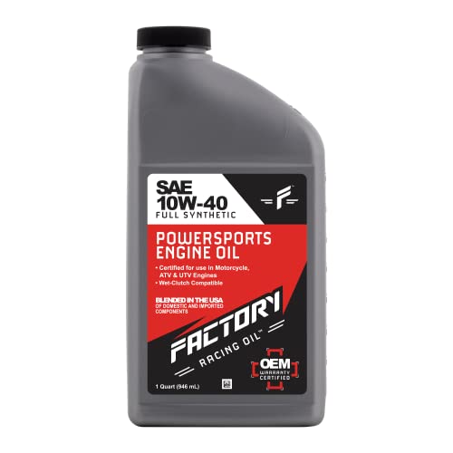 Factory Racing Parts Oil Change Kit compatible with Kawasaki ZX1000 VN800 VN900 VN1500 KLF400 – Includes 4 Qts of 10W-40 Full Synthetic Oil, 1 Filter, 1 Crush Washer, 1 Funnel, 1 Oil Change Sticker by Factory Racing Parts - Image 3