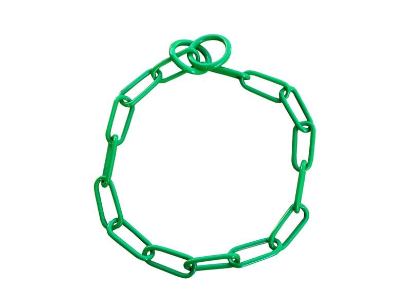 Gliederhalsband Green Monster mit Zwei Ringen 4mm Drahtstärke und 65cm Länge