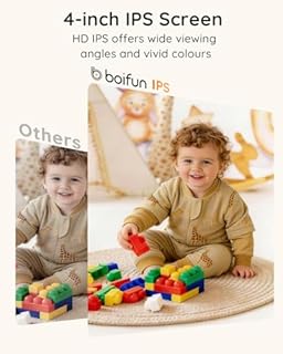 2026 Upgraded Boifun Baby Monitor No Wi-Fi, Baby Camera with 4" 720P IPS Screen, Night Vision, 3X Zoom, Two-Way Audio, Temperature Monitoring, Lullabies, Sound Detection, Just Turn On & Go