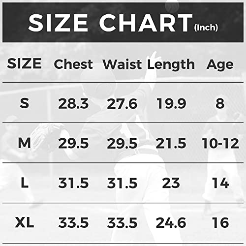 Coolomg Youth Padded Shirt Chest Protector Shoulder Rib Heart Sternum Guard For Football Baseball Basketball Lacrosse Black M #TOP3