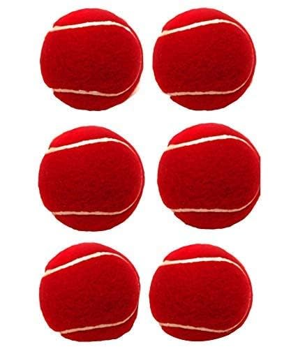 Image of ARYANSH Shoppe Tennis Ball Light Weight, Made of Rubber for Cricket Training, Tennis Training, Cricket Rubber Tennis Ball Cricket Tennis Ball Red (Pack of (10)