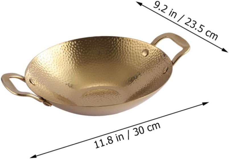 SECFOU Stainless Steel Camping Cookware Pot Hammered Griddle Double Handles Cooking Pot for Hotel Restaurant Home