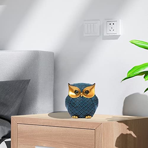 Artpaul Owl Statue Home Decor Accents Small Decor Items For Shelf Owl Figurines Home Decorations For Living Room Office Bedroom, Gifts For Owl Lover (Blue) #TOP7