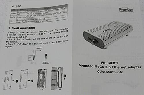 NBS WF-803FT Quick Start Guide showing connection diagram and LED functions