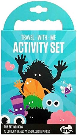 Tinc Activity Pack for Kids | Girls & Boys | Puzzles, Colouring, Wordsearch | Stationery Travel Set | Pink, one size, ACTBMAPK