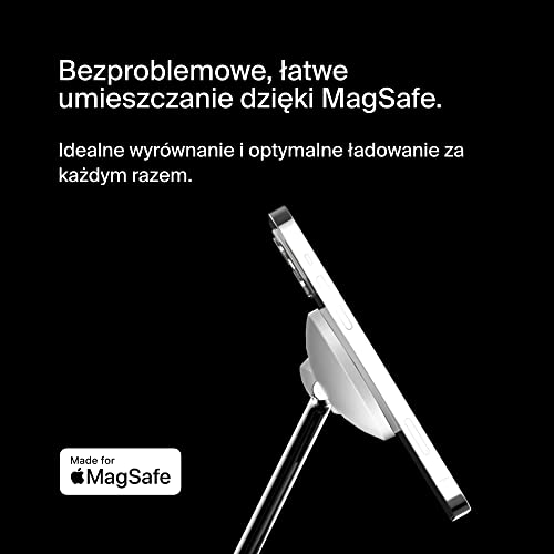 Belkin MagSafe bezprzewodowa ładowarka 3 w 1, szybkie ładowanie o mocy 15 W dla iPhone'a i Apple Watch, stacja ładująca do AirPods, iPhone'a 14/14 Plus, 13, Pro, Pro Max, Mini, i Apple Watch – biała