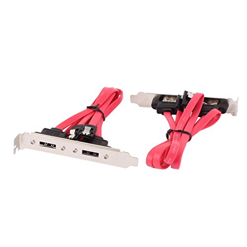 Cable adaptador SATA a eSATA, 2 puertos, uxcell miniatura 1