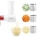 aikeec Grattugia a cilindri Tritatutto Formaggio Grattugia Taglierina Insalata Accessori per Kitchen Aid,con Spazzola per la Pulizia,3 Lame a Cambio rapido,Acciaio Inossidabile(OEM)