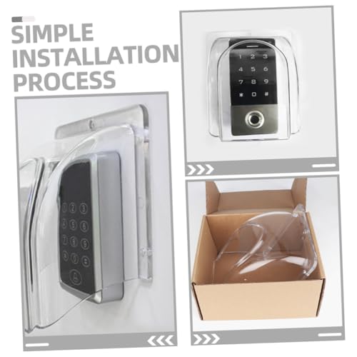 Cubierta timbre exterior impermeable de plástico transparente EXCEART 4