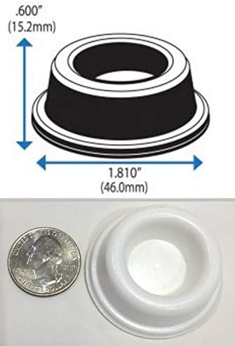GorillaGrit Rubber Door Stopper Bumpers (Pack of 4) White Self Adhesive Wall Protectors, Prevent Damage to Walls from Door Knobs Handles, Guard and Shield