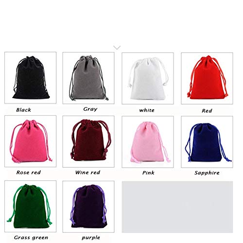 100 sacchetti di velluto con coulisse con