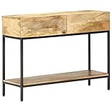 L'assemblage est requis Générique Table Console 100x35x76 cm Bois de manguier Massif,Meubles,Armoires & Meubles de Rangement,Buffets & bahuts,Brun,21.8 KG,320922