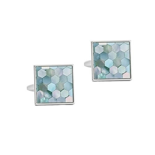 Classic Copper Electroplated Colorful Shell Cufflinks Men's French Shirt Cuff Nails