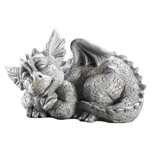 Générique Statue Figur Schlafender Drache Dekoration Garten Skulptur entzückend kreative...