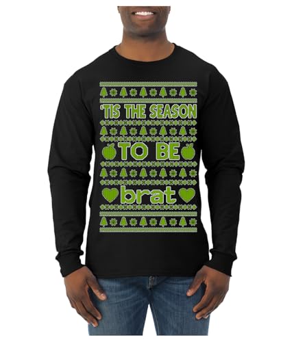 Tis The Season to Be Brat Green Text, Xmas Viral