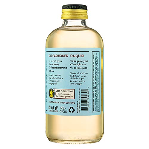 Liber & Co. Simple Syrup, Classic Gum Syrup (9.5 Oz) Made With Cane Sugar And Gum Arabic #TOP1