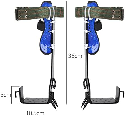 Stainless Steel Tree Climbing Spikes Set - Non-Slip Pedals for Safe Outdoor Climbing - Essential Gear for Adventurers, Campers, and Tree Professionals