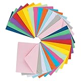 Supvox 50 Bunte Kleine Briefumschläge aus Farbigem Karton – 50 Stück...