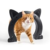 Miyabing Cat Door Interior Door, Pet Door Gate Hole Pass Through for Dogs Kitty Kittens, Easy to Ins
