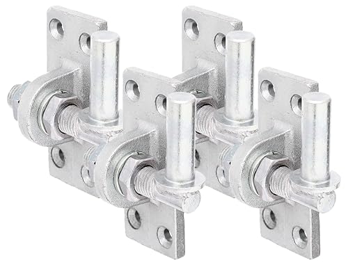 Alberts 318246 Kloben zum Anschrauben | verstellbar um 20 mm | galvanisch gelb verzinkt | Dornmaß Ø16 mm | Platte 105 x 45 mm (Packung mit 4)