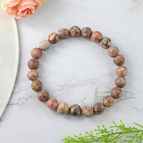 Image of Reiki Crystal Products Natural Crystal Stone 8 mm Round Bead Bracelet for Men & Women | Stretchable Gemstone Bracelet for Meditation, Yoga, Reiki & Daily Wear
