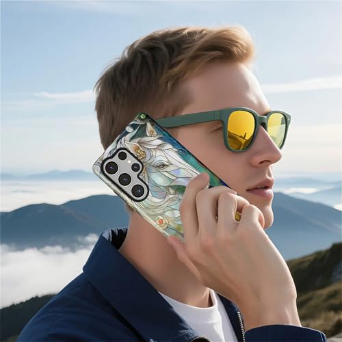 Coque Samsung S25 Ultra CARLOCA avec motif cheval blanc en verre teinté 3D - 7