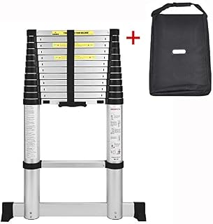 AODI Aluminum Telescoping Ladder with Stabilizer Bar, Telescopic Extension Multi Purpose Ladders Portable
