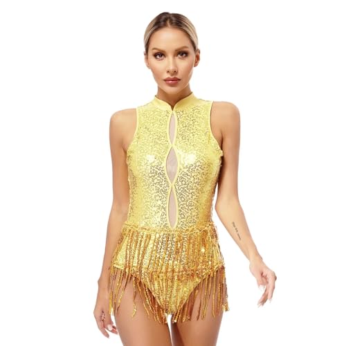 Robe danse latine brillante à sequins pour illuminer vos pas de tango