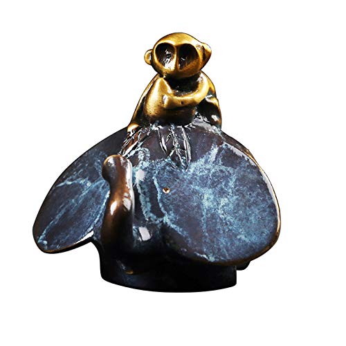 Décoration de Bureau Singe en Bronze : Statues d'Éléphants et Ornements Maison