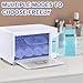 UV Sanitizing Cabinet (24L) Large Capacity - Metal UVC Cleaner Box with Timer (24-Hour),3 Working Modes & Led Display for Salon Tools,Manicure Supplies,Baby Bottles,Phones,Cutlery & More,340W,White