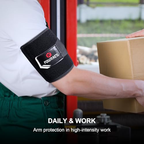 Bicep Tendonitis Brace with Support Bar - 2 Pack Arm Compression Sleeve Tricep Bicep Support Bands for Upper Arm Pain Relief, Muscle Strains & Inflammation, Fits Men/Women(Black,Large) - Image 6