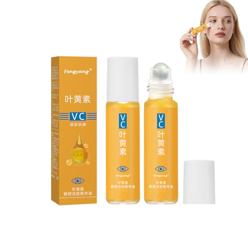 Fengyang® 2Pcs Aceite Esencial De Luteína VC, Luteína Eye Essence Oil, Sérum Antienvejecimiento, Para Bolsas De Ojos, Ojeras